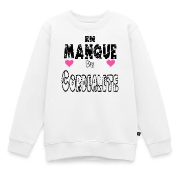 En Manque de Cordialité - Sweat Premium enfant bio - blanc - Devant - AI Model Kid Male (0cm)