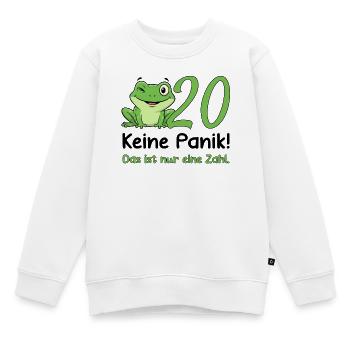 20 Geburtstag Design – Keine Panik! - Kinder Premium Organic Sweatshirt - Weiß - Vorne - AI Model Kid Male (0cm)