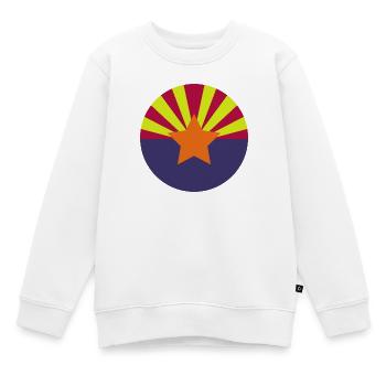 Arizona-Rundflagge - Kinder Premium Organic Sweatshirt - Weiß - Vorne - AI Model Kid Male (0cm)