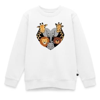 Tierliebe - Kinder Premium Organic Sweatshirt - Weiß - Vorne - AI Model Kid Male (0cm)