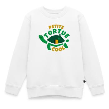 Coole kleine Schildkröte - Kinder Premium Organic Sweatshirt - Weiß - Vorne - AI Model Kid Male (0cm)
