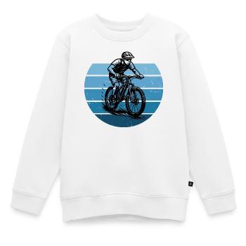 Direkte Mountainbike Aussage - Kinder Premium Organic Sweatshirt - Weiß - Vorne - AI Model Kid Male (0cm)