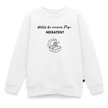 Veux-tu épouser mon père ? Demande en mariage - Sweat Premium enfant bio - blanc - Devant - AI Model Kid Male (0cm)