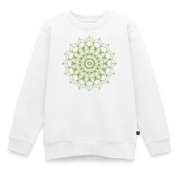 Mandala - Kinder Premium Organic Sweatshirt - Weiß - Vorne - AI Model Kid Male (0cm)