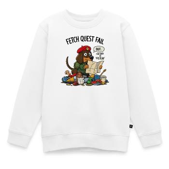 Échec de quête de collecte Petit - Sweat Premium enfant bio - blanc - Devant - AI Model Kid Male (0cm)