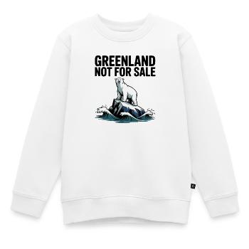Le Groenland n’est pas à vendre ! - Groenland / Grønland - Sweat Premium enfant bio - blanc - Devant - AI Model Kid Male (0cm)