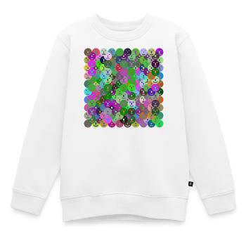 Collage de visages - Sweat Premium enfant bio - blanc - Devant - AI Model Kid Male (0cm)