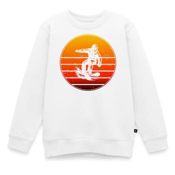 Klares Snowboard Motiv für jeden Tag - Kinder Premium Organic Sweatshirt - Weiß - Vorne - AI Model Kid Male (0cm)