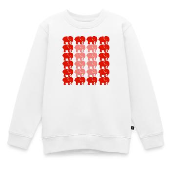 ELEFANT - Kinder Premium Organic Sweatshirt - Weiß - Vorne - AI Model Kid Male (0cm)