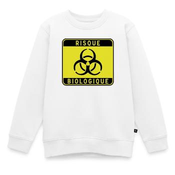 Biologisches Gefahrzeichen, Infektionsrisiko, Material - Kinder Premium Organic Sweatshirt - Weiß - Vorne - AI Model Kid Male (0cm)