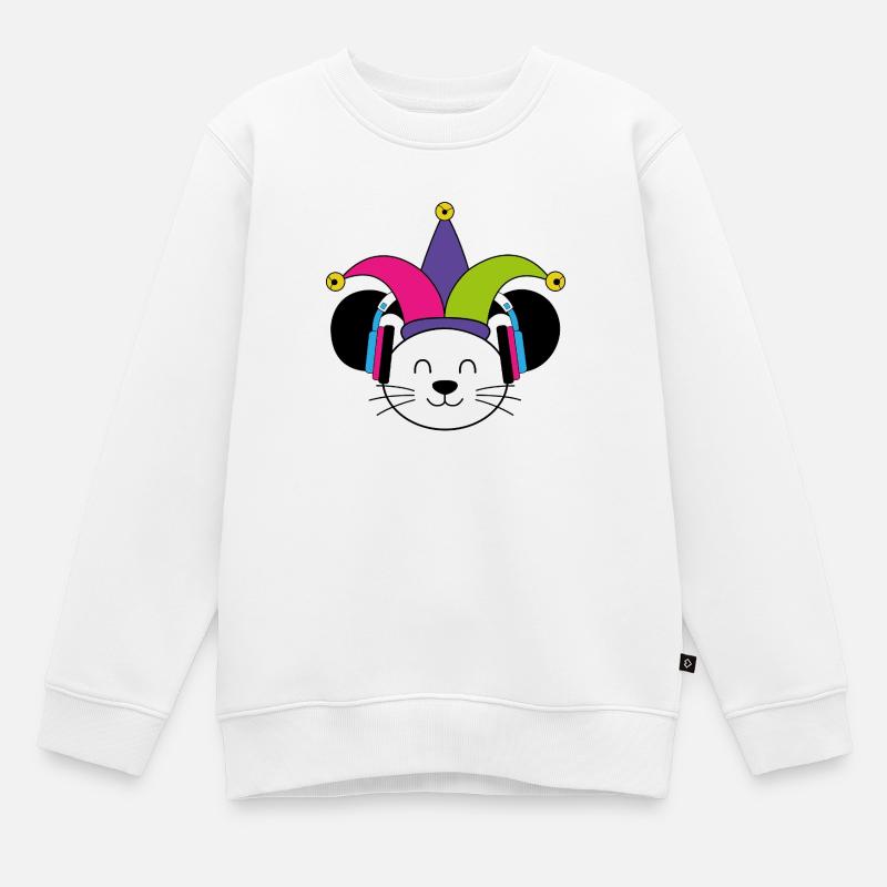 Souris de carnaval - Sweat Premium enfant bio - blanc