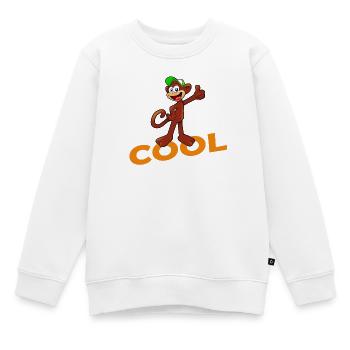 SINGE COOL - Sweat Premium enfant bio - blanc - Devant - AI Model Kid Male (0cm)