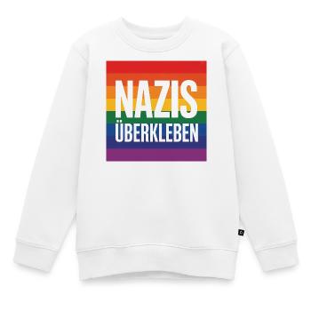 Nazis überkleben - Antifa Tee - Kinder Premium Organic Sweatshirt - Weiß - Vorne - AI Model Kid Male (0cm)