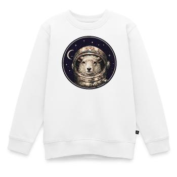 Moutons astronautes en orbite - Sweat Premium enfant bio - blanc - Devant - AI Model Kid Male (0cm)