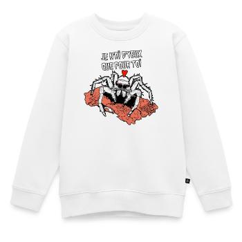 ICH HABE NUR AUGEN FÜR DICH! (Spinne) - Kinder Premium Organic Sweatshirt - Weiß - Vorne - AI Model Kid Male (0cm)