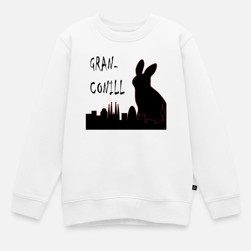 Granconill à Barcelone - Sweat Premium enfant bio - blanc