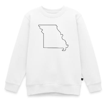 Carte du Missouri - Sweat Premium enfant bio - blanc - Devant - AI Model Kid Male (0cm)