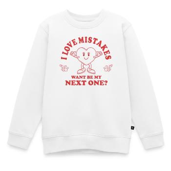 Love Mistakes – Drôle de drague rétro - Sweat Premium enfant bio - blanc - Devant - AI Model Kid Male (0cm)