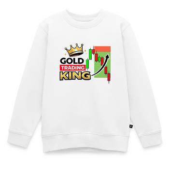 Roi du commerce de l’or - Sweat Premium enfant bio - blanc - Devant - AI Model Kid Male (0cm)