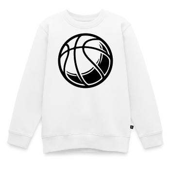 Basketball Ball - Kinder Premium Organic Sweatshirt - Weiß - Vorne - AI Model Kid Male (0cm)