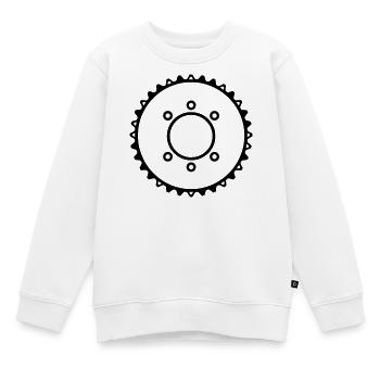 Entraînement par pignon à plateau - Sweat Premium enfant bio - blanc - Devant - AI Model Kid Male (0cm)