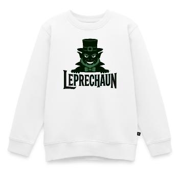 Leprechaun Grüner Kobold - Kinder Premium Organic Sweatshirt - Weiß - Vorne - AI Model Kid Male (0cm)