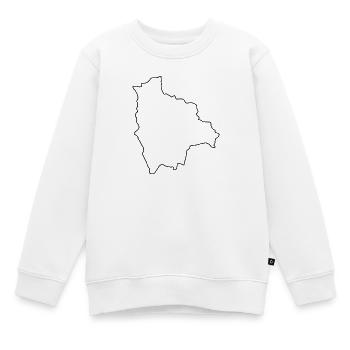 Bolivien-Gliederungskarte - Kinder Premium Organic Sweatshirt - Weiß - Vorne - AI Model Kid Male (0cm)