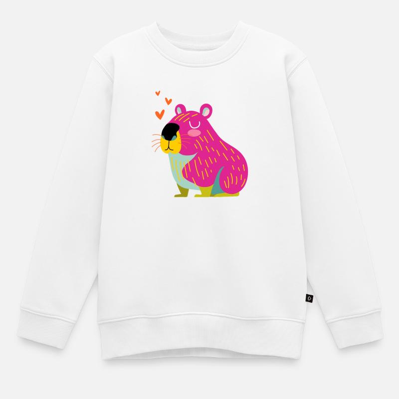 Bonne capybara - Sweat Premium enfant bio - blanc