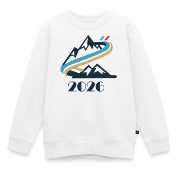 Bergpfad 2026 Emblem - Kinder Premium Organic Sweatshirt - Weiß - Vorne - AI Model Kid Male (0cm)