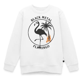 Black Metal Flamingo – Brennende Palme & Stacheldr - Sweat Premium enfant bio - blanc - Devant - AI Model Kid Male (0cm)