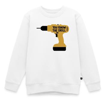 Vous connaissez la perceuse Drôle d’outil de bricoleur Design - Sweat Premium enfant bio - blanc - Devant - AI Model Kid Male (0cm)