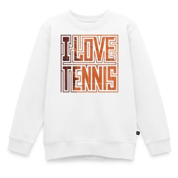 I LOVE TENNIS, Geschenkidee Shirt, hoodie, Socken - Kinder Premium Organic Sweatshirt - Weiß - Vorne - AI Model Kid Male (0cm)