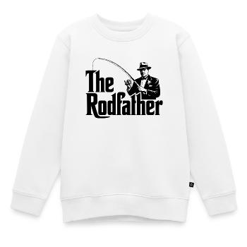 The Rodfather Funny Fishing Parody - Kids Premium Organic Sweatshirt - white - Front - AI Model Kid Male (0cm)