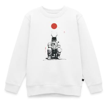Silhouette en orbite - Sweat Premium enfant bio - blanc - Devant - AI Model Kid Male (0cm)