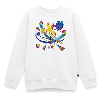 Art portable - Symphonie visuelle - Sweat Premium enfant bio - blanc - Devant - AI Model Kid Male (0cm)