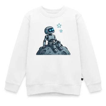 9 Der nachdenkliche Roboter - Kinder Premium Organic Sweatshirt - Weiß - Vorne - AI Model Kid Male (0cm)