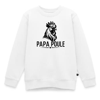 Daddy Hen – Beschützender Daddy - Kinder Premium Organic Sweatshirt - Weiß - Vorne - AI Model Kid Male (0cm)