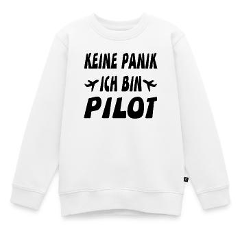 Pilot - Kinder Premium Organic Sweatshirt - Weiß - Vorne - AI Model Kid Male (0cm)