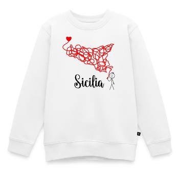 Sizilien Faden - Kinder Premium Organic Sweatshirt - Weiß - Vorne - AI Model Kid Male (0cm)