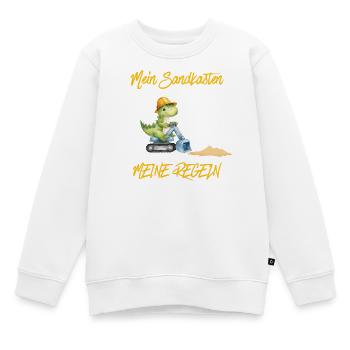 Mein Sandkasten meine Regeln – Kinder Statement - Kinder Premium Organic Sweatshirt - Weiß - Vorne - AI Model Kid Male (0cm)