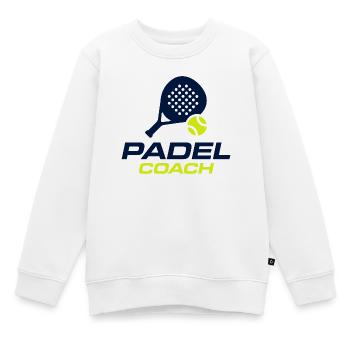 Design du maillot du Padel Coach Sports Club - Sweat Premium enfant bio - blanc - Devant - AI Model Kid Male (0cm)
