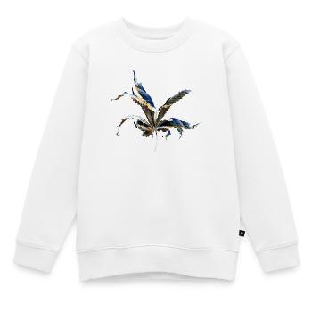 Leaf layers - Kids Premium Organic Sweatshirt - white - Front - AI Model Kid Male (0cm)