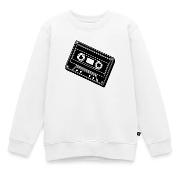 cassette - Sweat Premium enfant bio - blanc - Devant - AI Model Kid Male (0cm)
