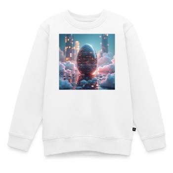 Ostern in der Zukunft - Kinder Premium Organic Sweatshirt - Weiß - Vorne - AI Model Kid Male (0cm)