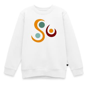 Yoga design_5 - Kids Premium Organic Sweatshirt - white - Front - AI Model Kid Male (0cm)