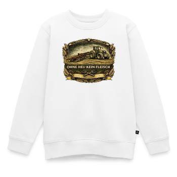 Ohne Heu Kein Fleisch Vintage Emblem - Kinder Premium Organic Sweatshirt - Weiß - Vorne - AI Model Kid Male (0cm)