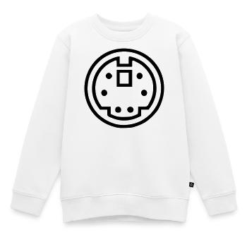 Connecteur ADB - Sweat Premium enfant bio - blanc - Devant - AI Model Kid Male (0cm)