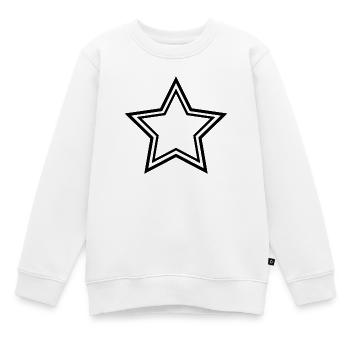 Double Cadre Étoile - Sweat Premium enfant bio - blanc - Devant - AI Model Kid Male (0cm)
