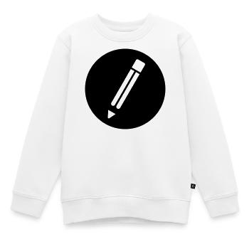 Bleistift - Kinder Premium Organic Sweatshirt - Weiß - Vorne - AI Model Kid Male (0cm)