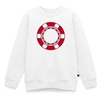 Pièce de casino - Sweat Premium enfant bio - blanc - Devant - AI Model Kid Male (0cm)